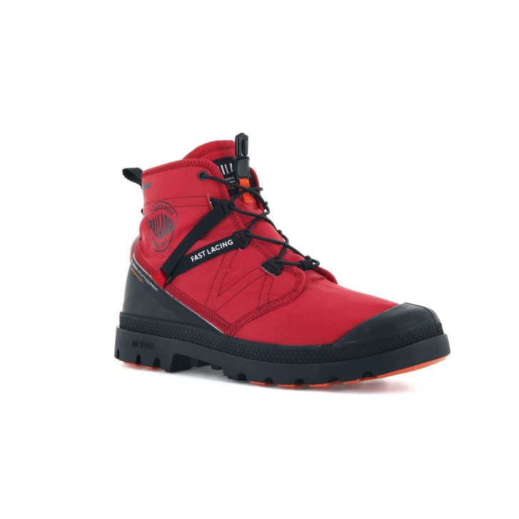 Palladium Pampa Travel Lite+ Waterproof Women's Boots Red | UK H741-WXH